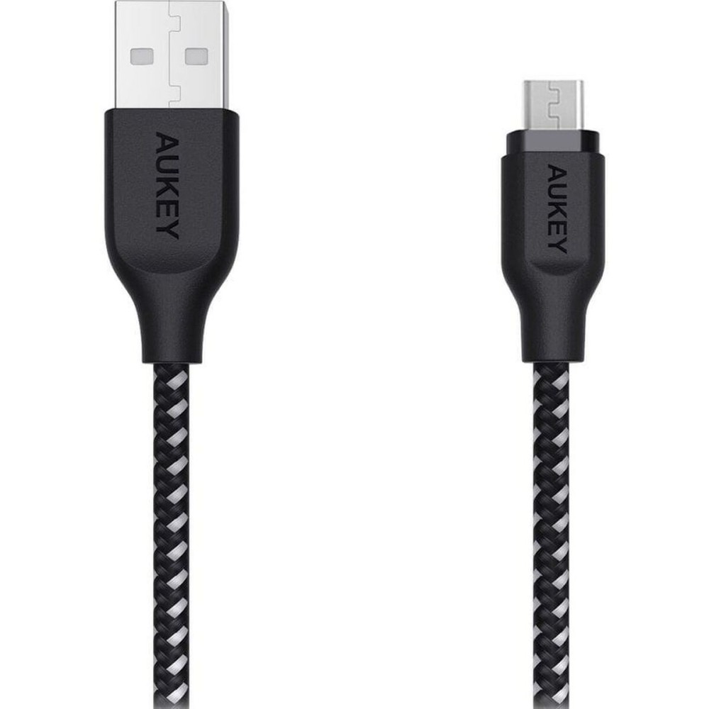 USB Cable to micro USB Aukey CB-AM2 White Black 2 m