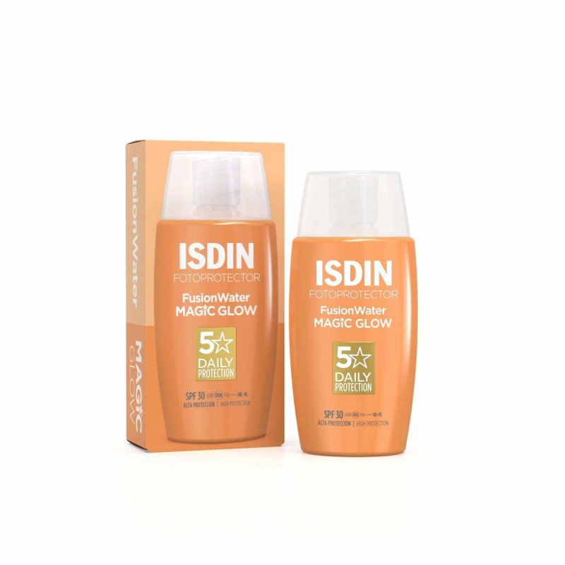 Sonnenschutzcreme für das Gesicht Isdin Fusion Water Magic Glow Spf 30 50 ml