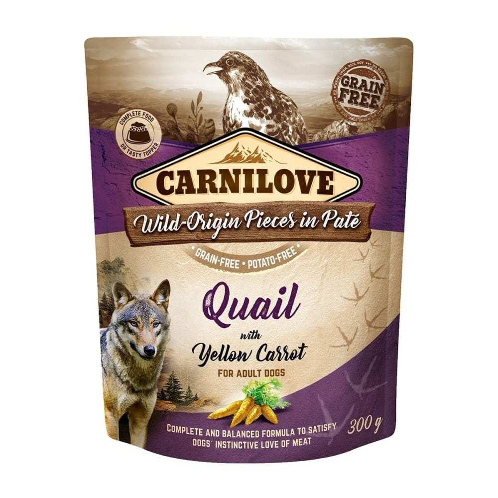 Wet food Carnilove Dog Pouch Quail & Yellow carrot 300 g