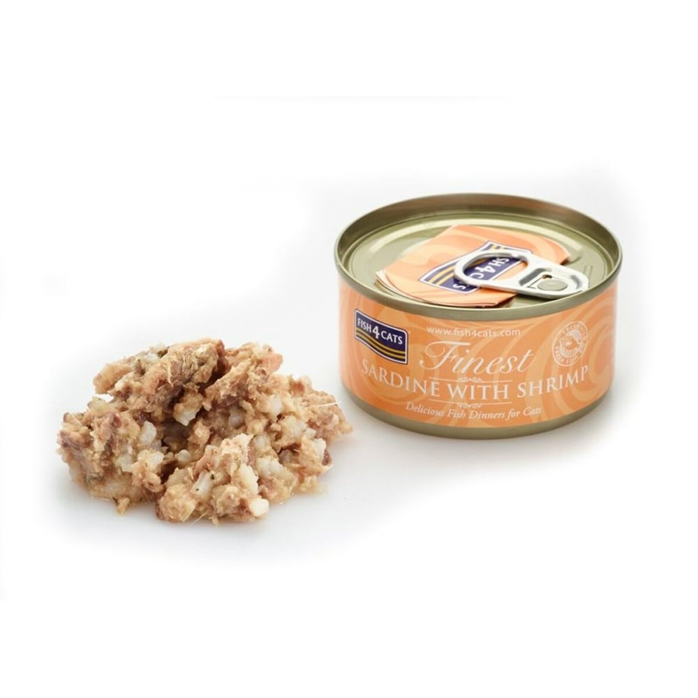 Katzenfutter FISH4DOGS FISH4CATS Sardine with shrimp Fisch 70 g