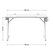 Schreibtisch Gaming Huzaro HZ-Hero 2.5 White RGB Weiß 120 x 75 x 60 cm