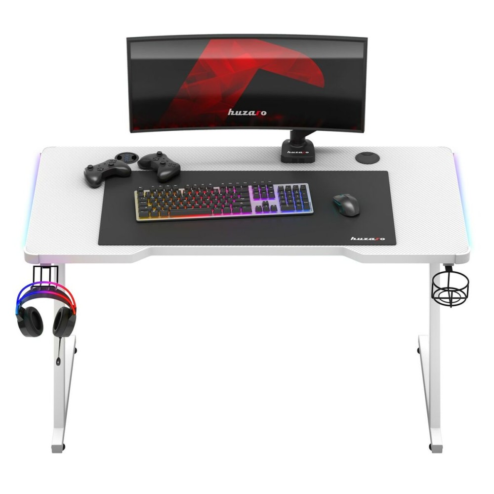 Schreibtisch Gaming Huzaro HZ-Hero 2.5 White RGB Weiß 120 x 75 x 60 cm