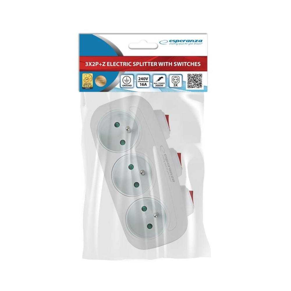 Steckdosenleiste Esperanza ELK307W 3 Stecker