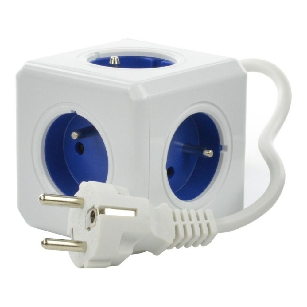 Würfel mit Steckdosenanschluss Allocacoc 2300BL/FREXPC Blau Weiß 1,5 m