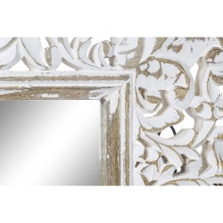 Wall mirror Home ESPRIT White Crystal MDF Wood Indian Man Stripped 66 x 3 x 164 cm