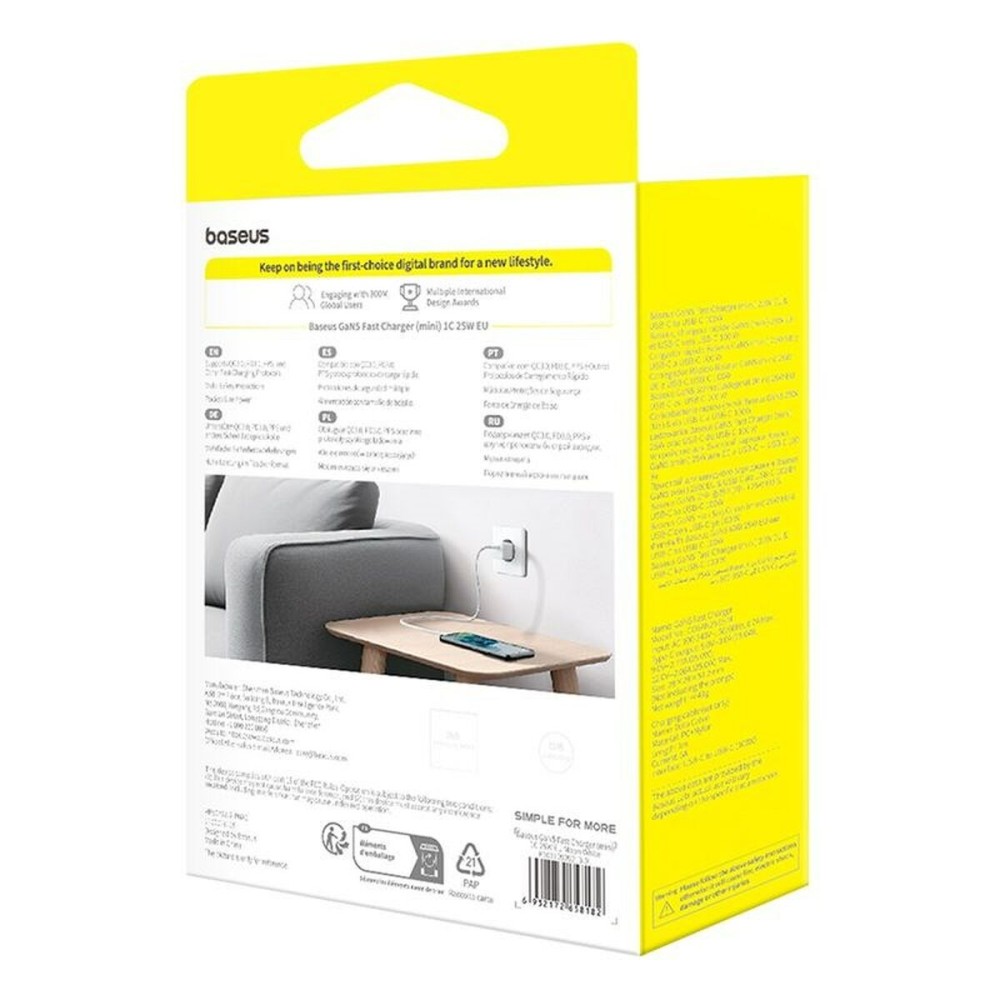 Wall Charger Baseus P10110909213-01 White 25 W
