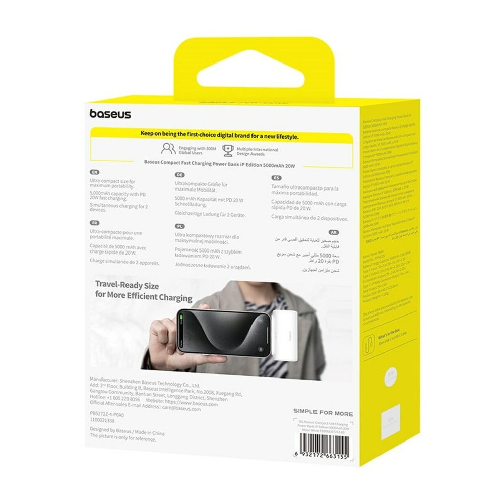 Powerbank Baseus P10068307213-00 Blanc 5000 mAh