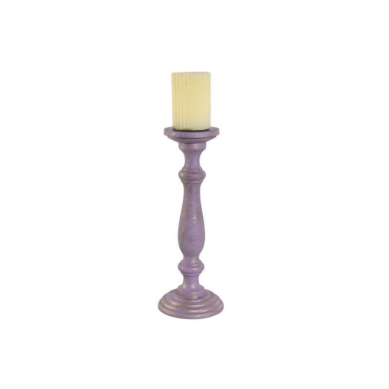 Candle Holder Home ESPRIT Metal Mango wood Shabby Chic 12 x 12 x 34 cm