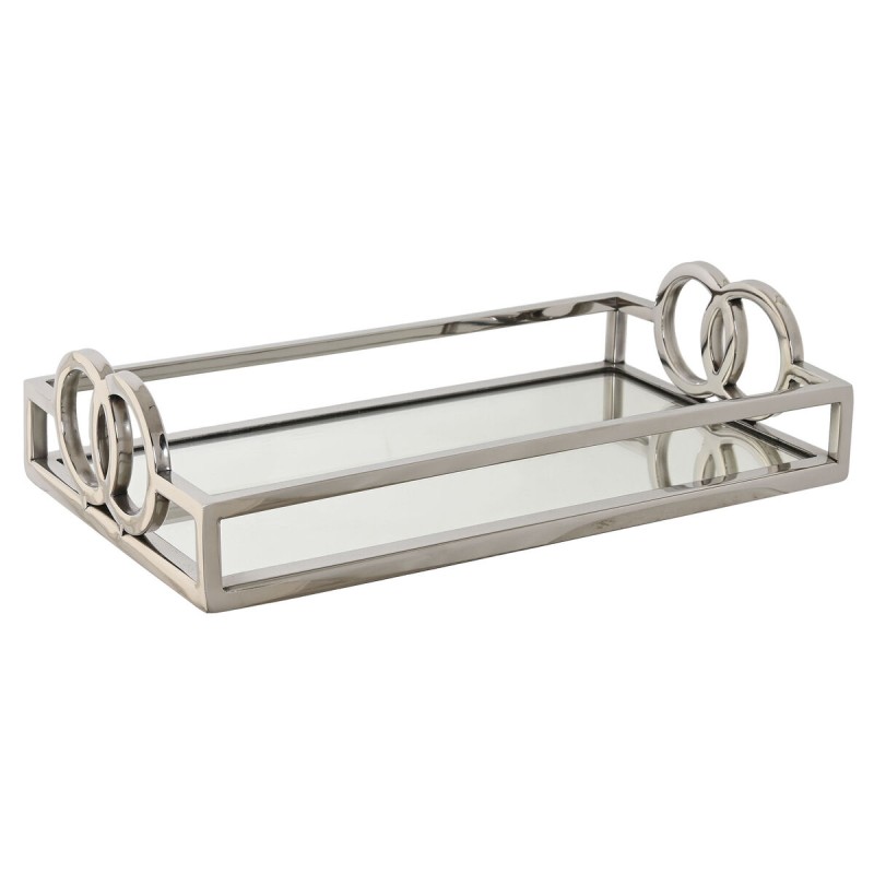 Tray Home ESPRIT Silver Modern 30 x 17 x 7 cm