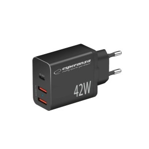 Chargeur mural Esperanza EZC106K Noir