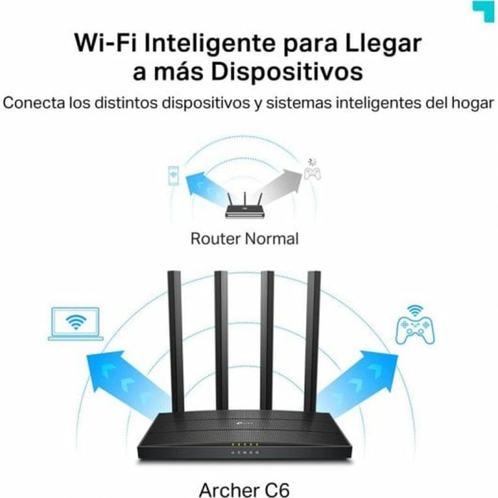 Router TP-Link Archer C6 300 Mbit/s Schwarz