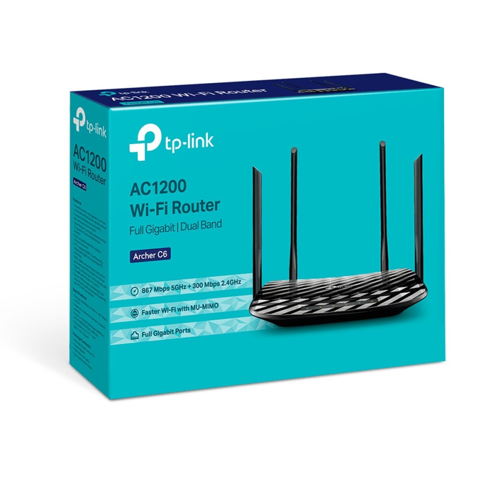 Router TP-Link Archer C6 300 Mbit/s Schwarz
