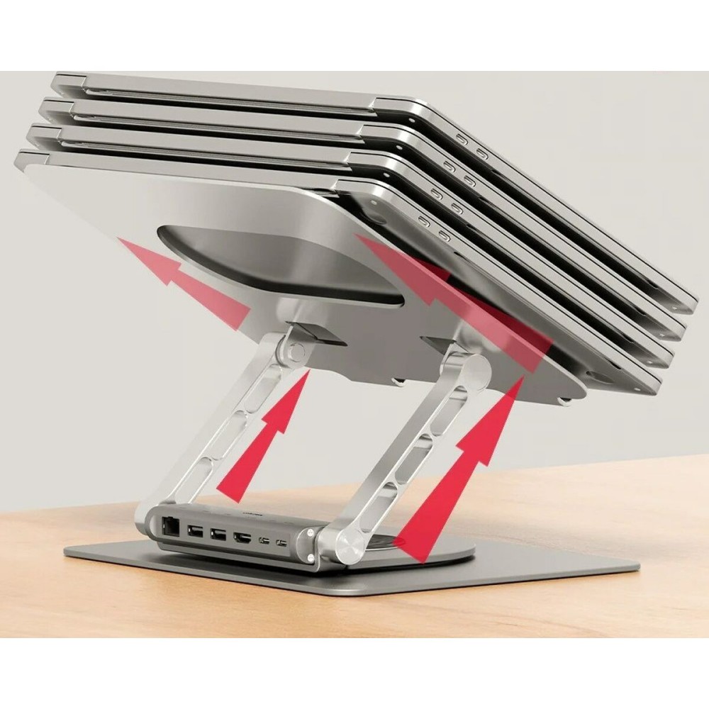 Zusammenklappbarer und verstellbarer Laptop-Ständer Unitek D1109B01 Aluminium