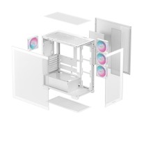 Boîtier ATX semi-tour DEEPCOOL R-CG580-WHADA4-G-1 Blanc Multicouleur