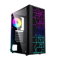 ATX Semi-tower Box GEMBIRD Fornax 2500 ARGB Black Multicolour