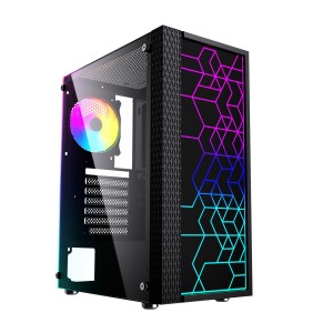 ATX Semi-tower Box GEMBIRD Fornax 2500 ARGB Black Multicolour