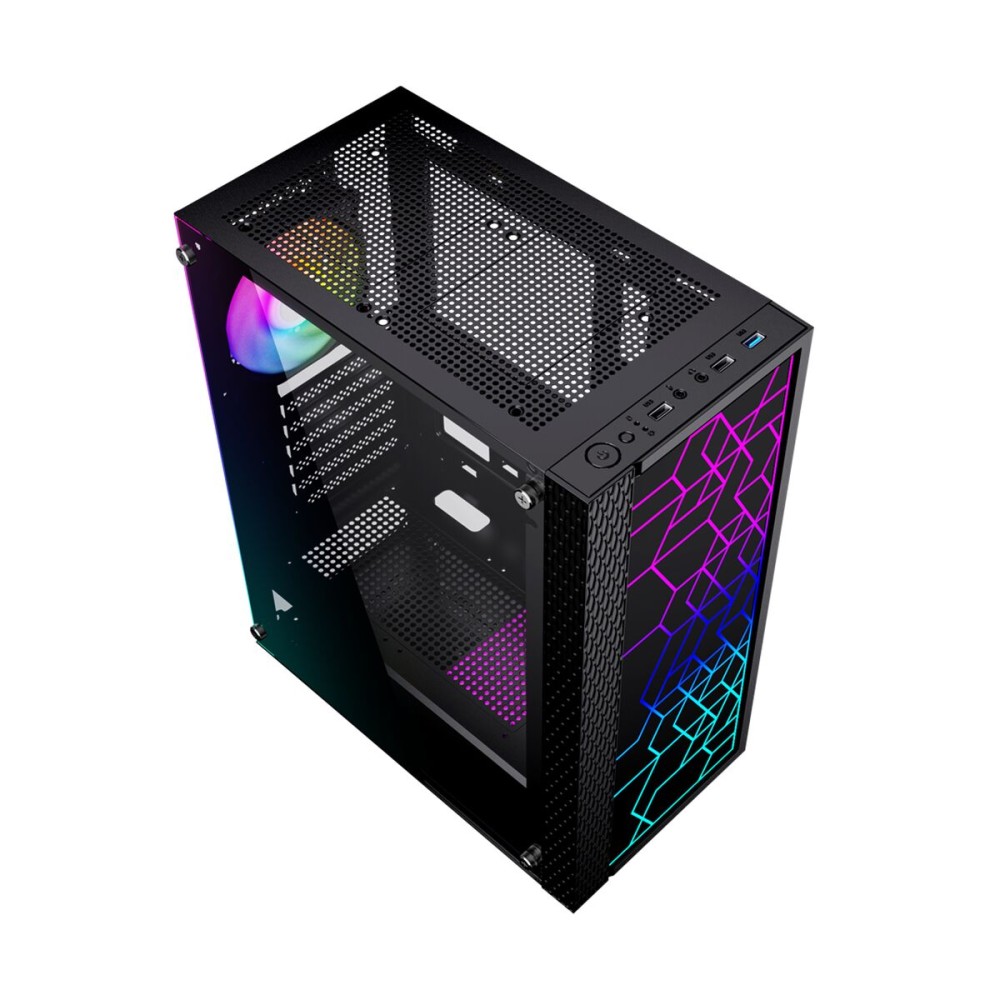 Boîtier ATX semi-tour GEMBIRD Fornax 2500 ARGB Noir Multicouleur