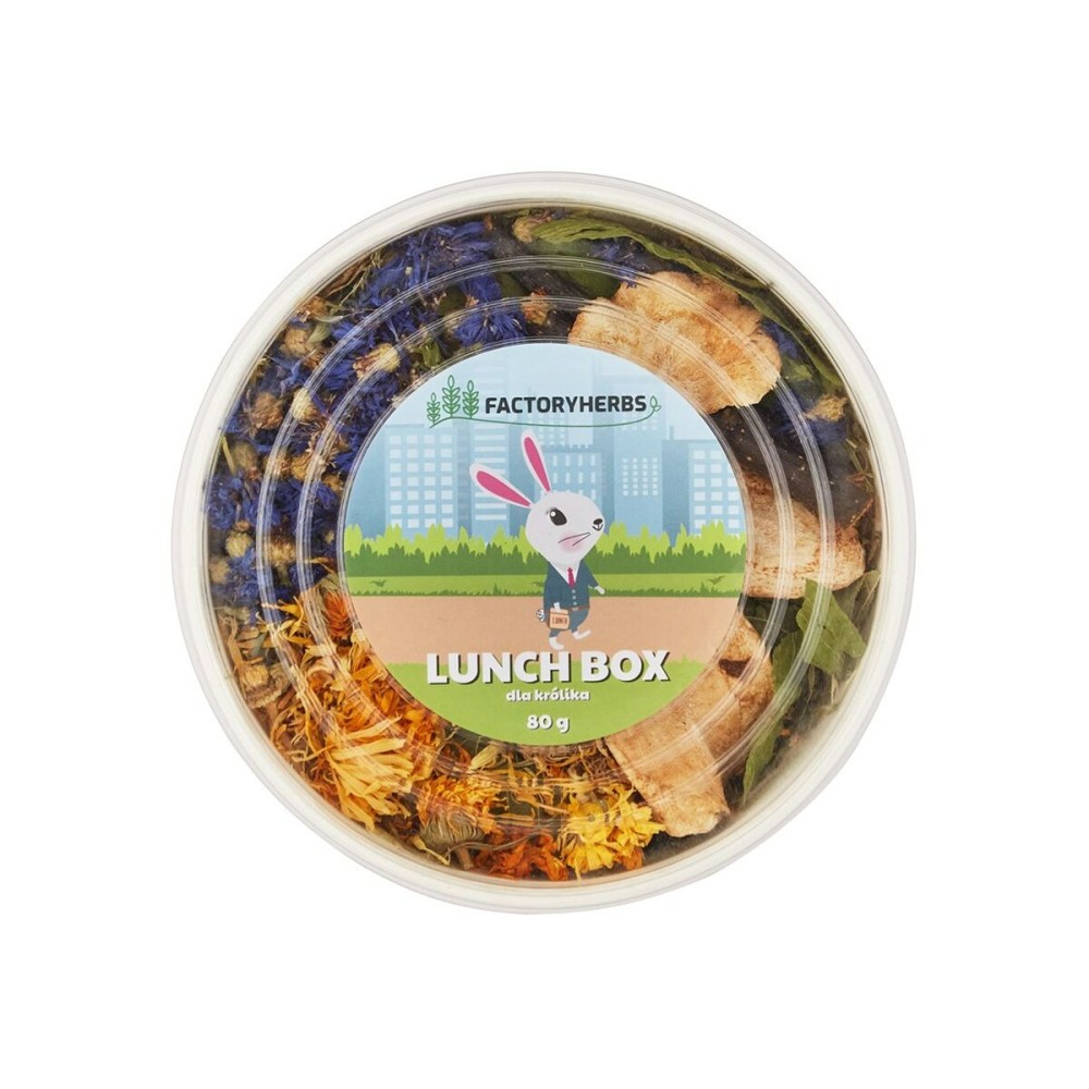 Kaninchenfutter Factoryherbs Lunch Box Chinchilla Tortoise Nagetiere Sittich Kanarienvogel Vögel 80 g