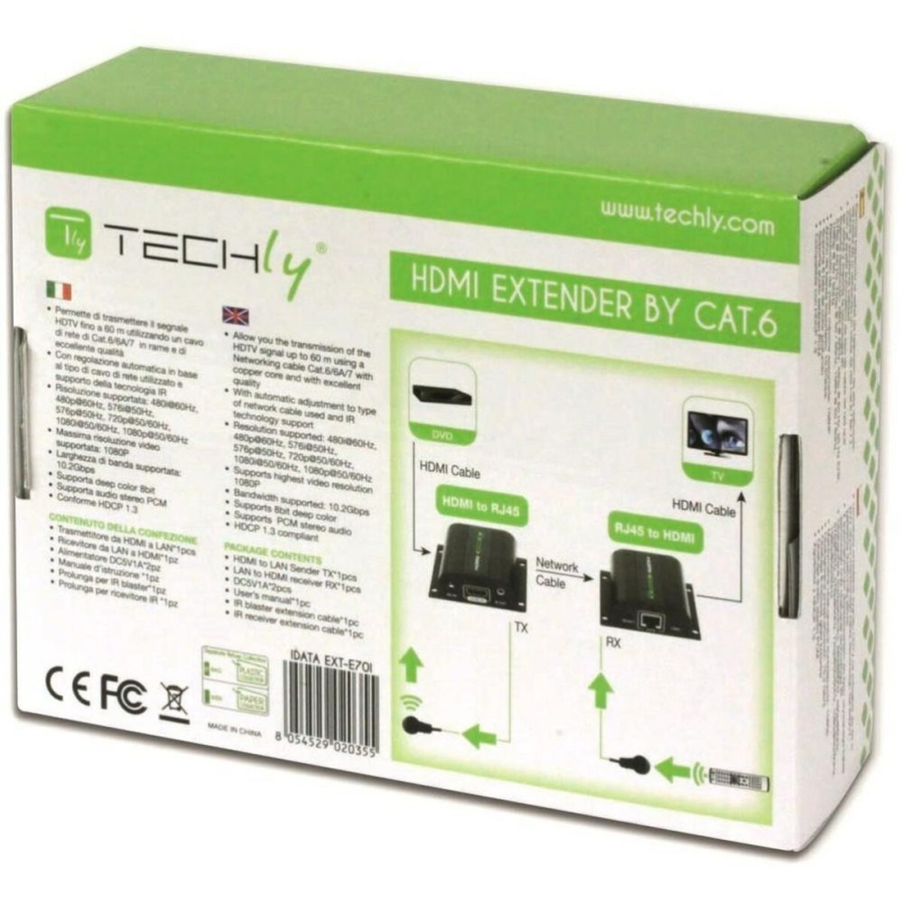 Audio-Sender-Empfänger Techly IDATA EXT-E70I