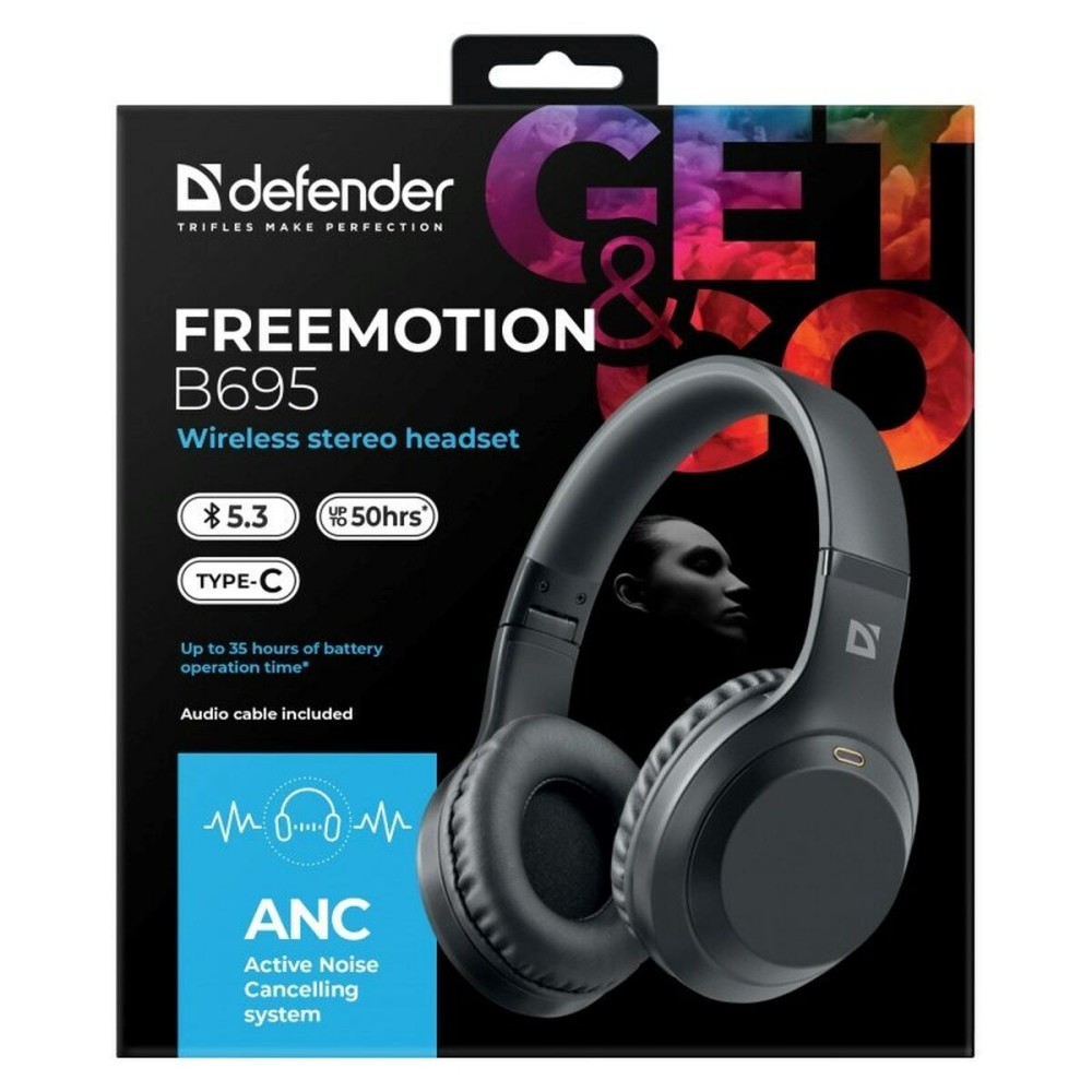 Bluetooth-Kopfbügelkopfhörer Defender FREEMOTION B695 ANC