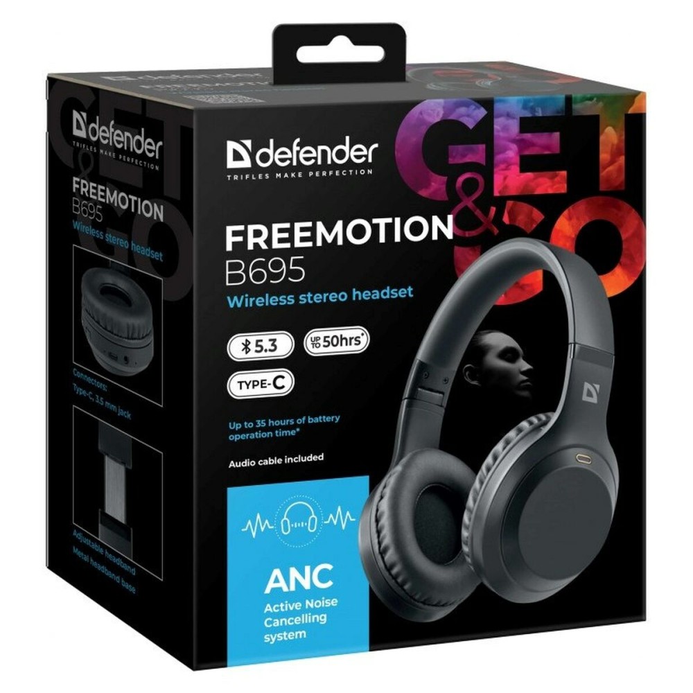 Bluetooth-Kopfbügelkopfhörer Defender FREEMOTION B695 ANC