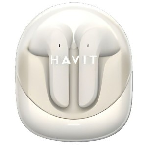 Kabellose Kopfhörer mit Ladebox Havit Modern Buds Beige