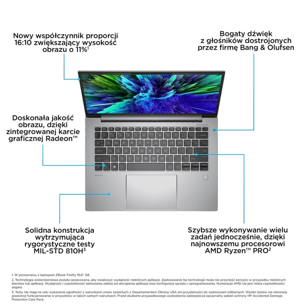 Ordinateur Portable HP ZBook Firefly 14 G10 14" ryzen 5-7640hs 16 GB RAM 512 GB SSD