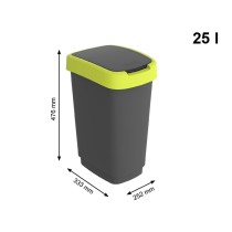 Waste bin Rotho Twist Lime Plastic 25 L