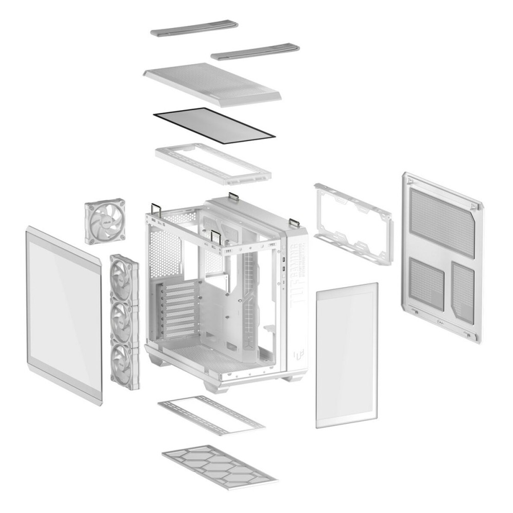 Boîtier ATX semi-tour Asus 90DC0093-B19010 Blanc
