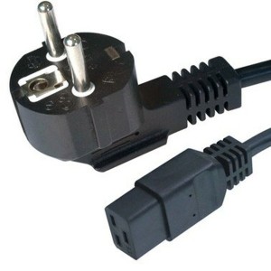 Câble d’Alimentation GEMBIRD Type F/C19 1,8 m Noir C19