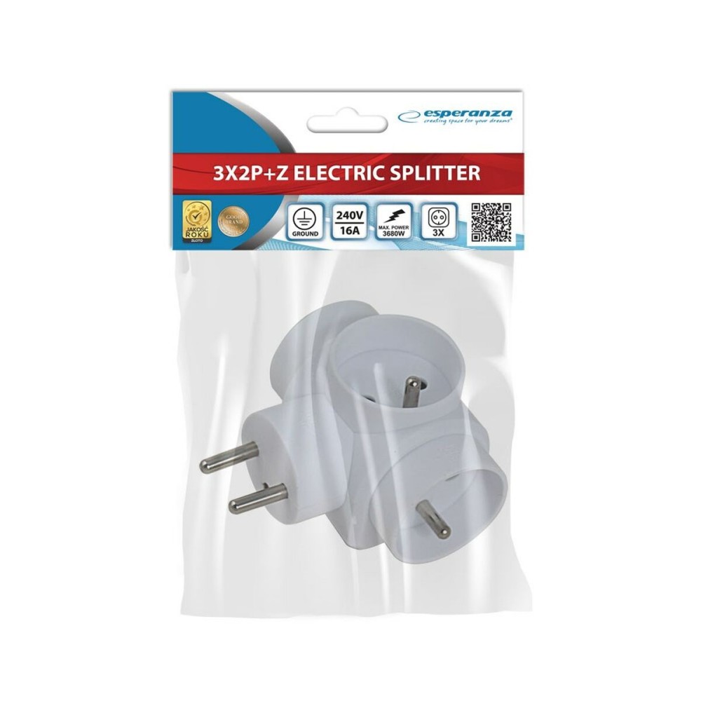 Plug adapter Esperanza ELK302W 3 Plugs