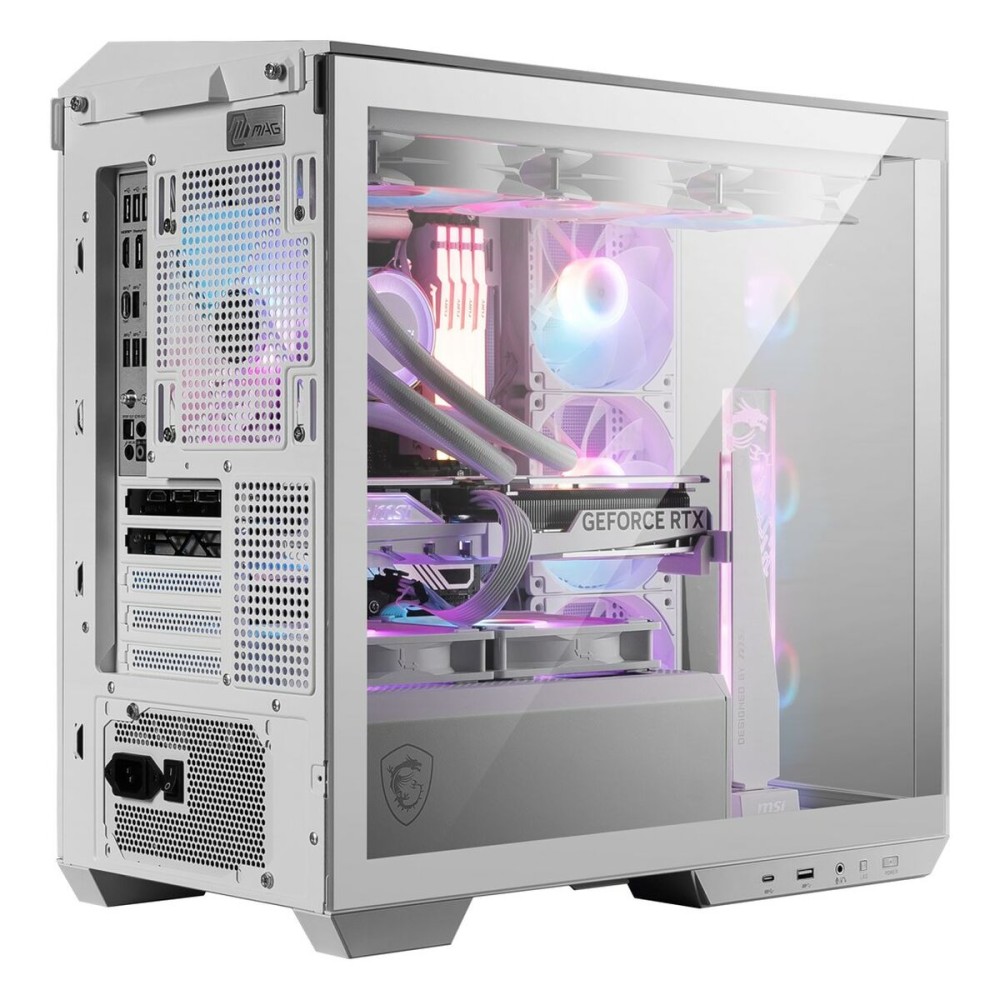 ATX Semi-Tower Gehäuse MSI MAG PANO M100R PZ Weiß Bunt