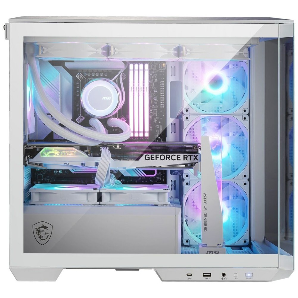 ATX Semi-Tower Gehäuse MSI MAG PANO M100R PZ Weiß Bunt