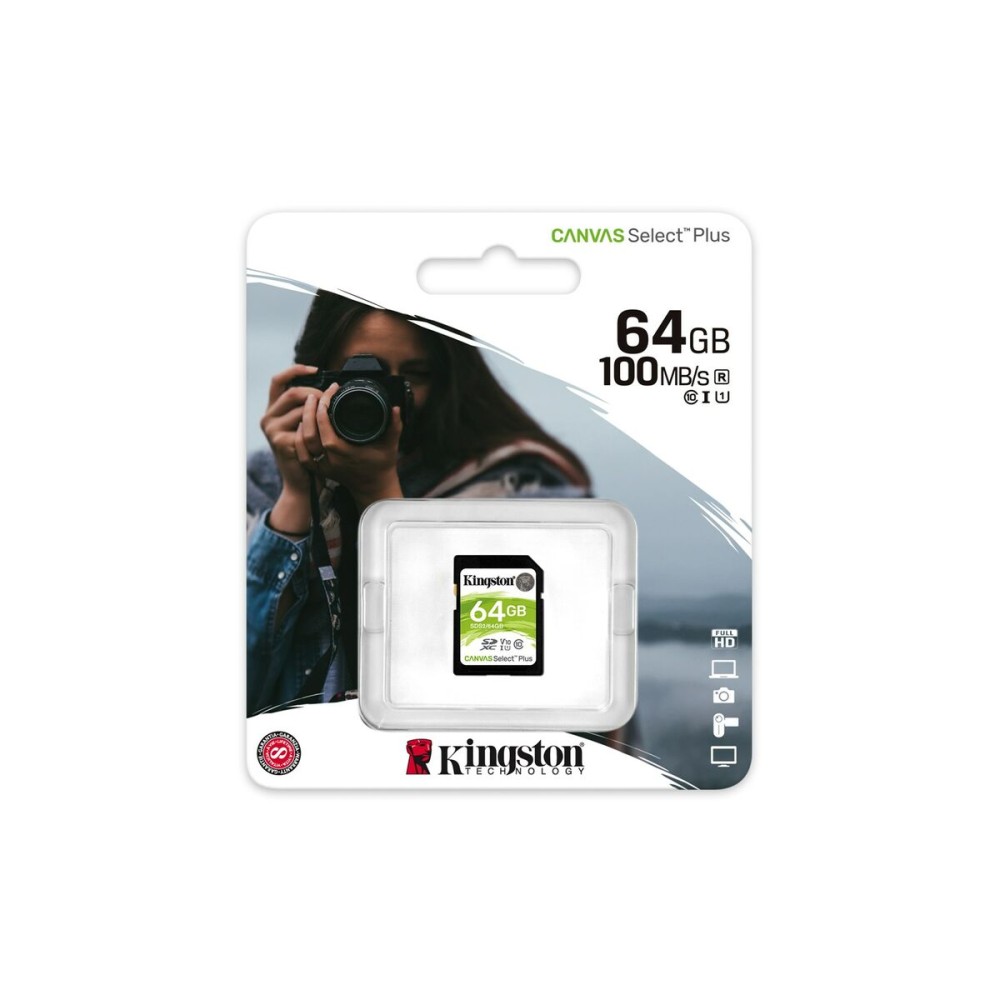Carte Mémoire SD Kingston Canvas Select Plus 64 GB