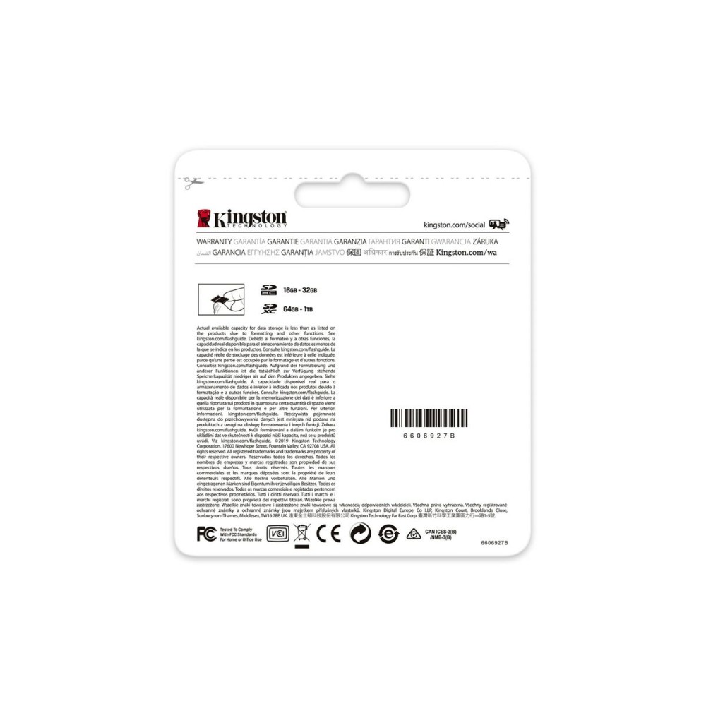 Carte Mémoire SD Kingston Canvas Select Plus 64 GB