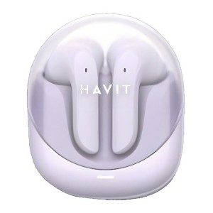 Wireless Earphones with Charging Case Havit Modern Buds Purple