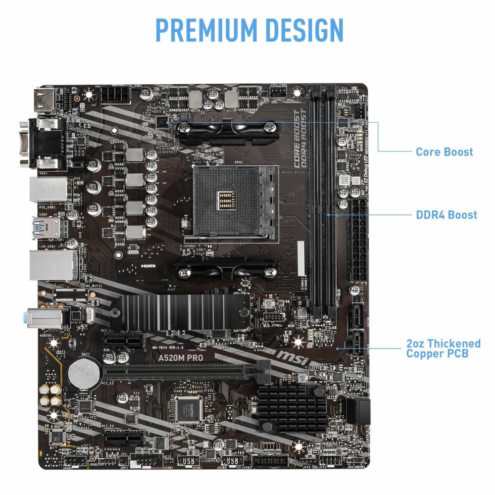 Motherboard MSI 7D14-005R mATX AM4 AMD AM4