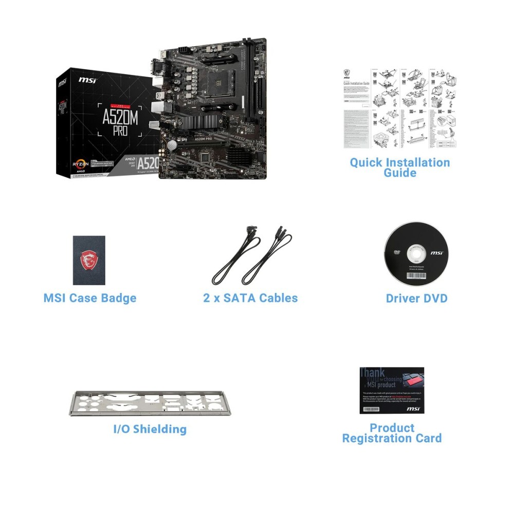 Motherboard MSI 7D14-005R mATX AM4 AMD AM4