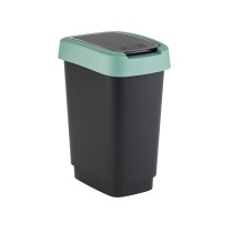 Waste bin Rotho Twist Green Green Plastic 10 L