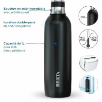 Thermosflasche Brita 1046734 Schwarz Silberfarben Edelstahl 1 L