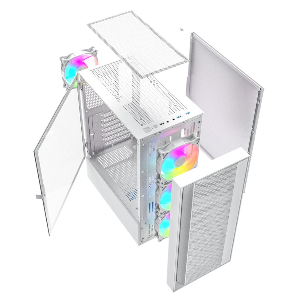 ATX Semi-tower Box GEMBIRD Fornax 4000W ARGB White Multicolour