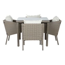 Tisch-Set mit 4 Stühlen Home ESPRIT 90 x 90 x 72 cm