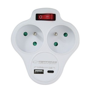 Steckdosenleiste Esperanza ELK311W 2 Stecker