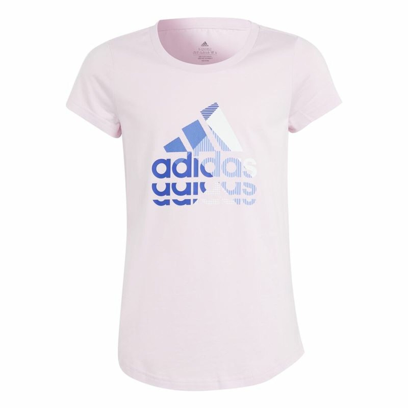 Kurzarm-T-Shirt für Kinder Adidas Graphic Rosa