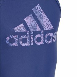 Badeanzug für Mädchen Adidas Big Logo Blau