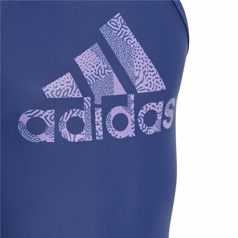 Maillot de Bain Fille Adidas Big Logo Bleu