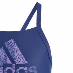 Maillot de Bain Fille Adidas Big Logo Bleu