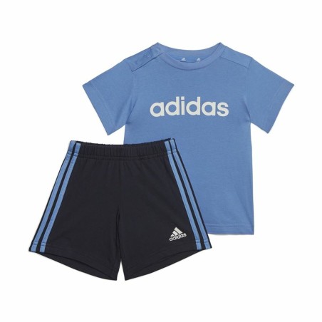 Ensemble de Sport pour Bébé Adidas 3 Stripes Bleu