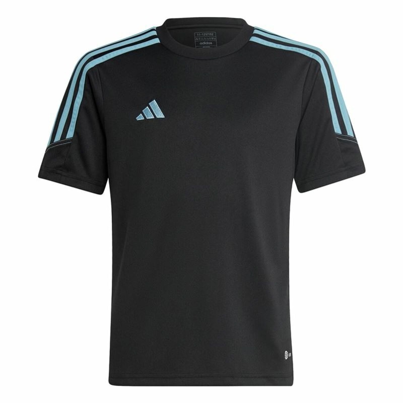 Kurzarm-T-Shirt für Kinder Adidas Tiro 23 Schwarz