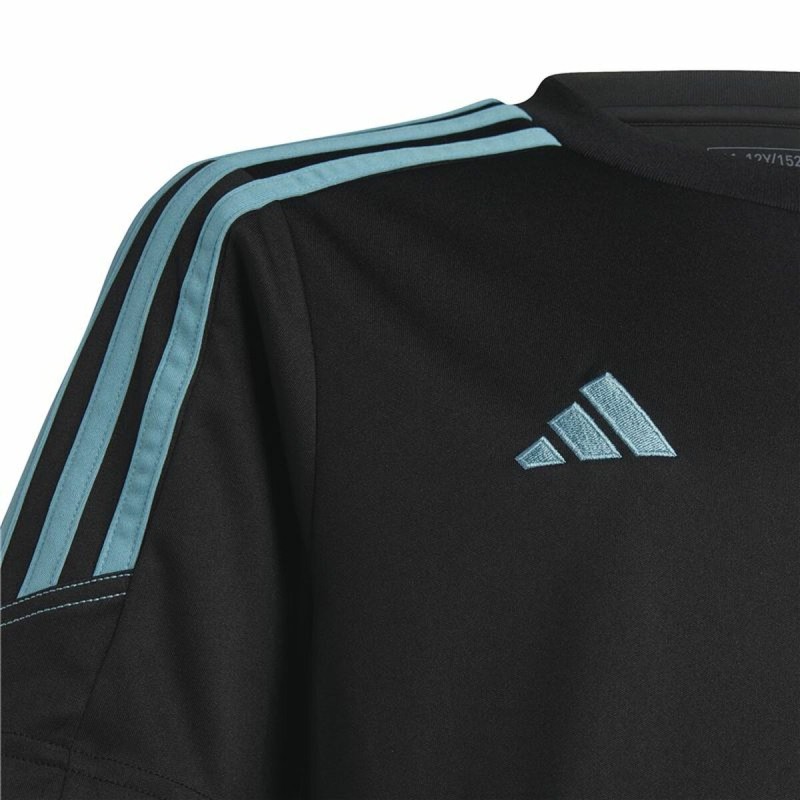 Kurzarm-T-Shirt für Kinder Adidas Tiro 23 Schwarz